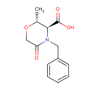 (2R,3s)-4-benzyl-2-methyl-5-oxomorpholine-3-carboxylic acidStructure,681851-25-2Structure (2R,3s)-4-benzyl-2-methyl-5-oxomorpholine-3-carboxylic acid Structure,681851-25-2Structure