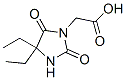 (4,4-Diethyl-2,5-dioxoimidazolidin-1-yl)acetic acid Structure,714-71-6Structure