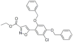 Ethyl5-(2,4-bis(benzyloxy)-5-chlorophenyl)isoxazole-3-carboxylateStructure,747413-04-3Structure Ethyl5-(2,4-bis(benzyloxy)-5-chlorophenyl)isoxazole-3-carboxylate Structure,747413-04-3Structure