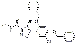 5-(2,4-Bis(benzyloxy)-5-chlorophenyl)-4-bromo-n-ethylisoxazole-3-carboxamideStructure,747413-06-5Structure 5-(2,4-Bis(benzyloxy)-5-chlorophenyl)-4-bromo-n-ethylisoxazole-3-carboxamide Structure,747413-06-5Structure