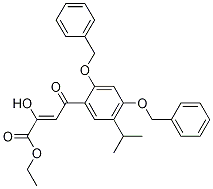 Ethyl4-(2,4-bis(benzyloxy)-5-isopropylphenyl)-2-hydroxy-4-oxobut-2-enoateStructure,747414-19-3Structure Ethyl4-(2,4-bis(benzyloxy)-5-isopropylphenyl)-2-hydroxy-4-oxobut-2-enoate Structure,747414-19-3Structure