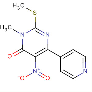 3-Methyl-2-(methylthio)-5-nitro-6-(4-pyridinyl)-4(3h)-pyrimidinoneStructure,831231-60-8Structure 3-Methyl-2-(methylthio)-5-nitro-6-(4-pyridinyl)-4(3h)-pyrimidinone Structure,831231-60-8Structure