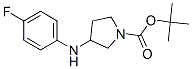 3-(4-氟苯氨基)-吡咯烷-1-羧酸叔丁酯結(jié)構式_853577-87-4結(jié)構式