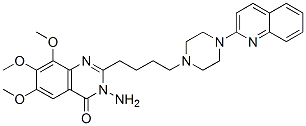 3-氨基-6,7,8-三甲氧基-2-[4-[4-(2-喹啉)-1-哌嗪]丁基]-4(3H)-喹唑啉酮結(jié)構(gòu)式_864386-11-8結(jié)構(gòu)式