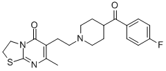 5H-噻唑并[3,2a]嘧啶-5-酮,6-[2-[4-(4-氟苯甲酰基)-1-哌啶基]乙基]-2,3-二氫-7-甲基-結(jié)構(gòu)式_86487-64-1結(jié)構(gòu)式