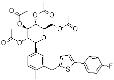 D-glucitol, 1,5-anhydro-1-c-[3-[[5-(4-fluorophenyl)-2-thienyl]methyl]-4-methylphenyl]-, tetraacetate, (1s)-(9ci) Structure,866607-35-4Structure