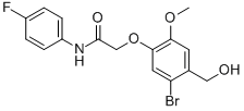 2-[5-溴-4-(羥基甲基)-2-甲氧基苯氧基]-n-(4-氟苯基)-乙酰胺結(jié)構(gòu)式_870981-53-6結(jié)構(gòu)式