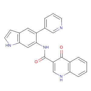 4-氧代-n-[5-(3-吡啶)-1H-吲哚-6-基]-1H-喹啉-3-羧酰胺結(jié)構(gòu)式_873050-82-9結(jié)構(gòu)式