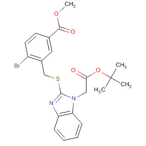 {2-[(6-溴-3-甲氧基羰基)-芐基磺?；鵠-苯并咪唑-1-基}乙酸叔丁酯結(jié)構(gòu)式_877624-33-4結(jié)構(gòu)式
