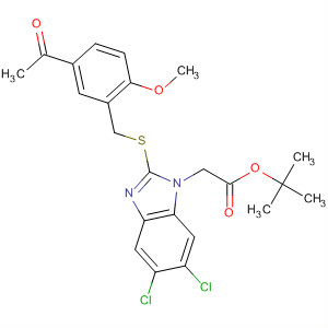[2-(5-乙?；?2-甲氧基-芐基磺酰基)-5,6-二氯-苯并咪唑-1-基]-乙酸叔丁酯結(jié)構(gòu)式_877628-28-9結(jié)構(gòu)式