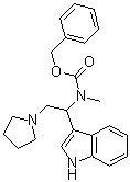 1-(1H-吲哚-3-基)-2-(吡咯烷-1-基)乙基(甲基)氨基甲酸芐酯結(jié)構(gòu)式_886363-10-6結(jié)構(gòu)式
