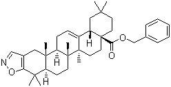 齊墩果-2,12-二烯[2,3-d]異惡唑-28-酸苯甲酯結(jié)構(gòu)式_892869-60-2結(jié)構(gòu)式