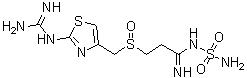 3-[2-(二氨基亞甲基氨基)-1,3-噻唑-4-基甲基亞磺酰]-N-氨基磺?；叻娑嗧拷Y(jié)構(gòu)式_90237-03-9結(jié)構(gòu)式