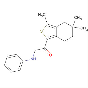 2-苯基氨基-1-(3,5,5-三甲基-4,5,6,7-四氫-苯并[c]噻吩-1-基)-乙酮結(jié)構(gòu)式_910639-38-2結(jié)構(gòu)式