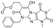 Pyrimido[2,1-f]purine-2,4,8(1h,3h,9h)-trione, 7-[2-(acetyloxy)ethyl]-6-hydroxy-1,3-dimethyl-9-(phenylmethyl)- Structure,91285-17-5Structure