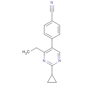 4-(2-Cyclopropyl-4-ethyl-5-pyrimidinyl)benzonitrileStructure,918422-30-7Structure 4-(2-Cyclopropyl-4-ethyl-5-pyrimidinyl)benzonitrile Structure,918422-30-7Structure