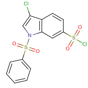 1-Benzenesulfonyl-3-chloro-1h-indole-6-sulfonyl chlorideStructure,919110-32-0Structure 1-Benzenesulfonyl-3-chloro-1h-indole-6-sulfonyl chloride Structure,919110-32-0Structure