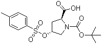 (2S,4r)-4-[[(4-甲基苯基)磺酰基]氧基]-1,2-吡咯烷二羧酸 1-(叔丁基)酯結(jié)構(gòu)式_96314-28-2結(jié)構(gòu)式