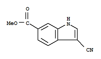 1H-Indole-6-carboxylic acid, 3-cyano-, methyl ester Structure,1000576-51-1Structure