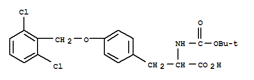 O-[(2,6-二氯苯基)甲基]-N-[(1,1-二甲基乙氧基)羰基]-酪氨酸結(jié)構(gòu)式_201334-88-5結(jié)構(gòu)式