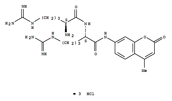 L-arginyl-n-(4-methyl-2-oxo-2h-1-benzopyran-7-yl)-l-argininamide trihydrochlorideStructure,201847-69-0Structure L-arginyl-n-(4-methyl-2-oxo-2h-1-benzopyran-7-yl)-l-argininamide trihydrochloride Structure,201847-69-0Structure