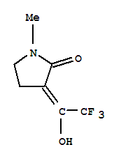 2-Pyrrolidinone, 1-methyl-3-(2,2,2-trifluoro-1-hydroxyethylidene)-(9ci)Structure,204448-78-2Structure 2-Pyrrolidinone, 1-methyl-3-(2,2,2-trifluoro-1-hydroxyethylidene)-(9ci) Structure,204448-78-2Structure