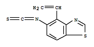 (9ci)-4-乙烯-5-異硫代氰?；?苯并噻唑結(jié)構(gòu)式_208458-73-5結(jié)構(gòu)式