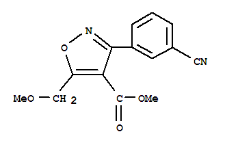 4-Isoxazolecarboxylicacid,3-(3-cyanophenyl)-5-(methoxymethyl)-,methylester(9ci)Structure,209731-54-4Structure 4-Isoxazolecarboxylicacid,3-(3-cyanophenyl)-5-(methoxymethyl)-,methylester(9ci) Structure,209731-54-4Structure