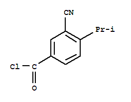 (9ci)-3-氰基-4-(1-甲基乙基)-苯甲酰氯結(jié)構(gòu)式_213767-03-4結(jié)構(gòu)式