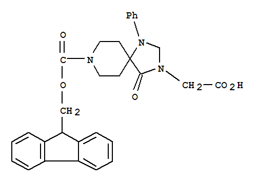 {8-[(9H-fluoren-9-ylmethoxy)carbonyl]-4-oxo-1-phenyl-1,3,8-triazaspiro[4.5]dec-3-yl}acetic acid Structure,215190-27-5Structure