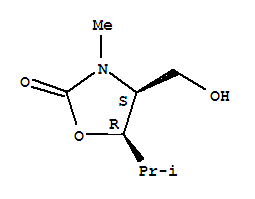 (4s,5r)-(9ci)-4-(羥基甲基)-3-甲基-5-(1-甲基乙基)-2-噁唑烷酮結構式_220871-22-7結構式