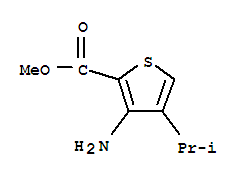 (9ci)-3-氨基-4-(1-甲基乙基)-2-噻吩羧酸甲酯結(jié)構(gòu)式_221043-89-6結(jié)構(gòu)式