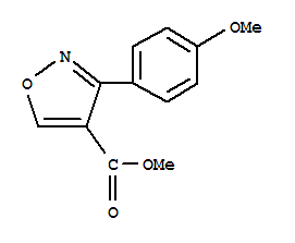 4-Isoxazolecarboxylicacid,3-(4-methoxyphenyl)-,methylester(9ci)Structure,223476-82-2Structure 4-Isoxazolecarboxylicacid,3-(4-methoxyphenyl)-,methylester(9ci) Structure,223476-82-2Structure