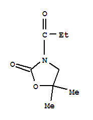 5,5-二甲基-3-(1-氧代丙基)-2-噁唑烷酮結構式_223906-48-7結構式