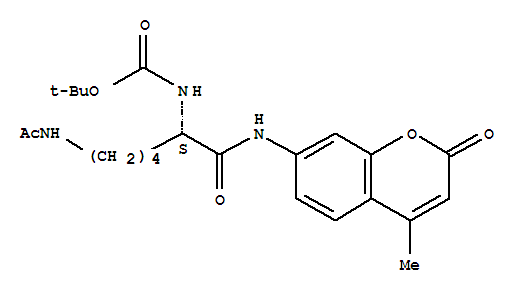 2-Methyl-2-propanyl {(2s)-6-acetamido-1-[(4-methyl-2-oxo-2h-chromen-7-yl)amino]-1-oxo-2-hexanyl}carbamate Structure,233691-67-3Structure