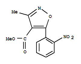 (8ci)-3-甲基-5-(o-硝基苯基)-4-異噁唑羧酸甲酯結(jié)構(gòu)式_24290-22-0結(jié)構(gòu)式