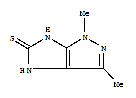 4,6-二氫-1,3-二甲基-咪唑并[4,5-c]吡唑-5(1h)-硫酮結(jié)構(gòu)式_251989-15-8結(jié)構(gòu)式