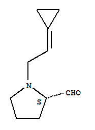 2-Pyrrolidinecarboxaldehyde,1-(2-cyclopropylideneethyl)-,(2s)-(9ci)Structure,256451-58-8Structure 2-Pyrrolidinecarboxaldehyde,1-(2-cyclopropylideneethyl)-,(2s)-(9ci) Structure,256451-58-8Structure