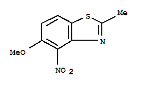 (9ci)-5-甲氧基-2-甲基-4-硝基-苯并噻唑結構式_265312-58-1結構式