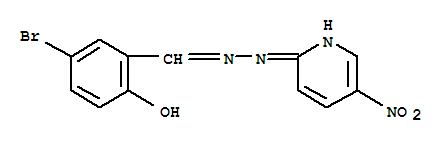 Benzaldehyde,5-bromo-2-hydroxy-, 2-(5-nitro-2-pyridinyl)hydrazoneStructure,28058-30-2Structure Benzaldehyde,5-bromo-2-hydroxy-, 2-(5-nitro-2-pyridinyl)hydrazone Structure,28058-30-2Structure