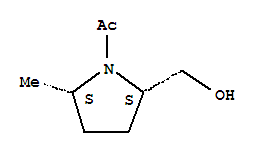 順式-(8ci)-1-乙?；?5-甲基-2-吡咯烷甲醇結(jié)構(gòu)式_28115-45-9結(jié)構(gòu)式