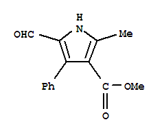 1H-pyrrole-3-carboxylicacid,5-formyl-2-methyl-4-phenyl-,methylester(9ci) Structure,300588-92-5Structure