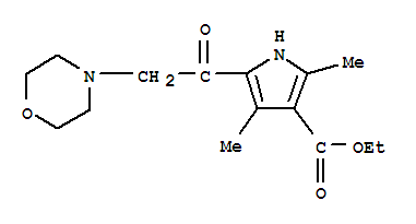 (9ci)-2,4-二甲基-5-(4-嗎啉乙?；?-1H-吡咯-3-羧酸乙酯結(jié)構(gòu)式_301331-71-5結(jié)構(gòu)式
