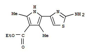 1H-pyrrole-3-carboxylicacid,5-(2-amino-4-thiazolyl)-2,4-dimethyl-,ethylester(9ci) Structure,304692-56-6Structure