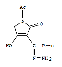(9ci)-1-乙?；?3-(1-亞肼基丁基)-1,5-二氫-4-羥基-2H-吡咯-2-酮結(jié)構(gòu)式_306753-97-9結(jié)構(gòu)式