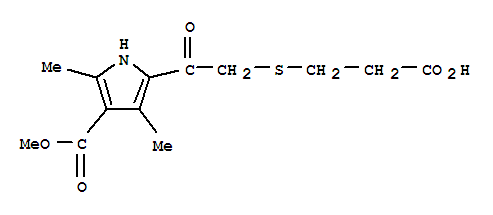 (9ci)-5-[[(2-羧基乙基)硫代]乙?；鵠-2,4-二甲基-1H-吡咯-3-羧酸 3-甲酯結構式_315677-72-6結構式