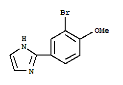 2-(3-Bromo-4-methoxy-phenyl)-1h-imidazoleStructure,326809-10-3Structure 2-(3-Bromo-4-methoxy-phenyl)-1h-imidazole Structure,326809-10-3Structure