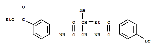 (9ci)-4-[[2-[(3-溴苯甲?；?氨基]-3-甲基-1-氧代戊基]氨基]-苯甲酸乙酯結(jié)構(gòu)式_334830-40-9結(jié)構(gòu)式