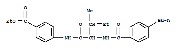 (9ci)-4-[[2-[(4-丁基苯甲酰基)氨基]-3-甲基-1-氧代戊基]氨基]-苯甲酸乙酯結(jié)構(gòu)式_334830-47-6結(jié)構(gòu)式