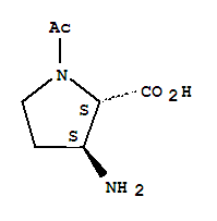 (3r)-rel-(9ci)-1-乙酰基-3-氨基-D-脯氨酸結構式_34748-54-4結構式